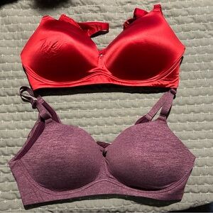 Torrid Red and Purple Bras